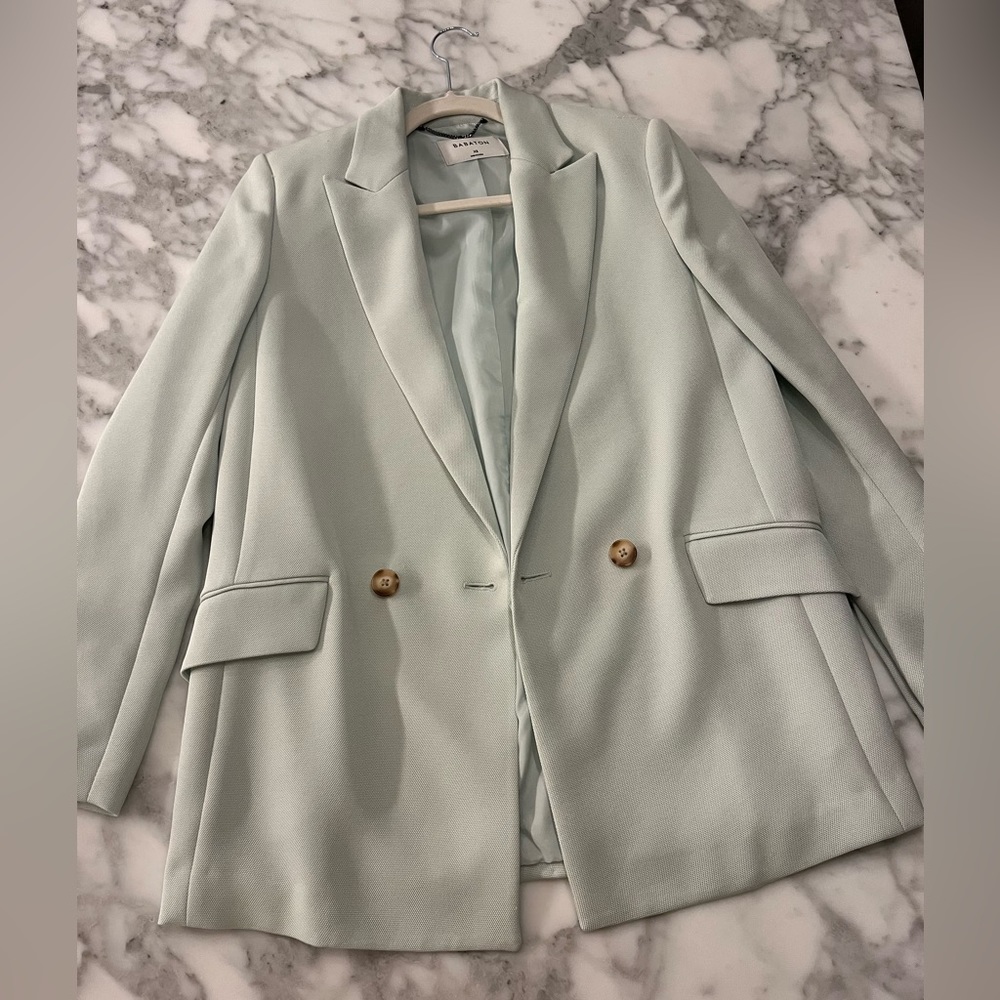 Babaton Pale Green Blazer
